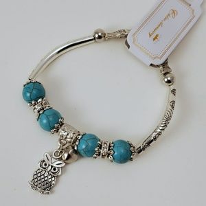 3× $6 Owl, elephant, turtle charm bracelet *NWT